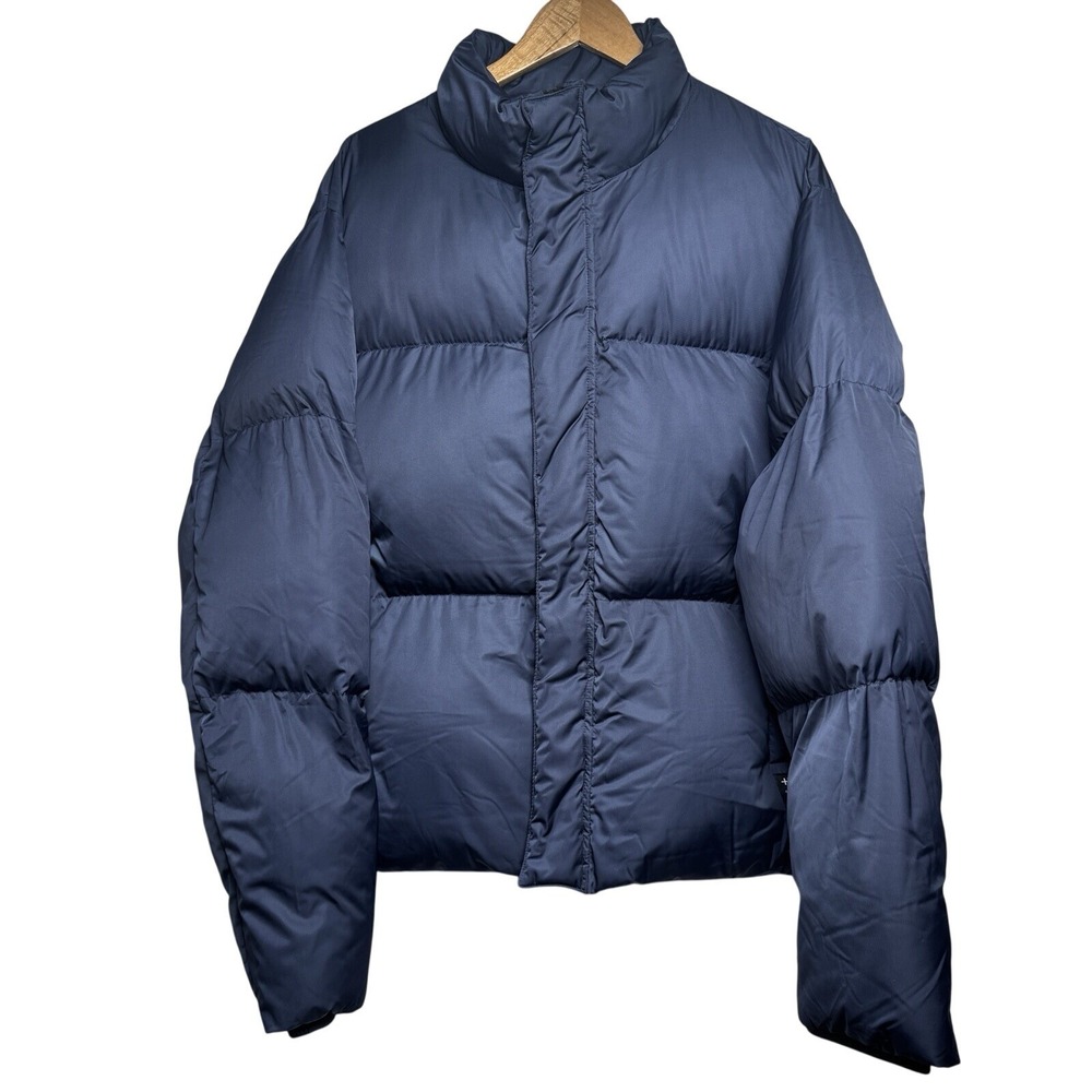 HUDSON Free Thinkers 2XL Puffer Jacket Full Zip Blue Lightweight NWT Mens‎